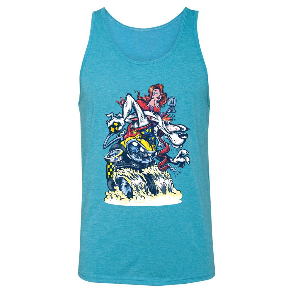 Unisex Jersey Tank - BVKSUKCR - Aqua Triblend - 3
