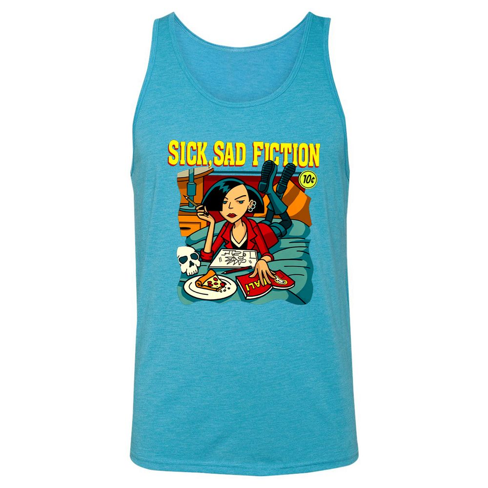Unisex Jersey Tank - S47MKJSJ - Aqua Triblend - 3