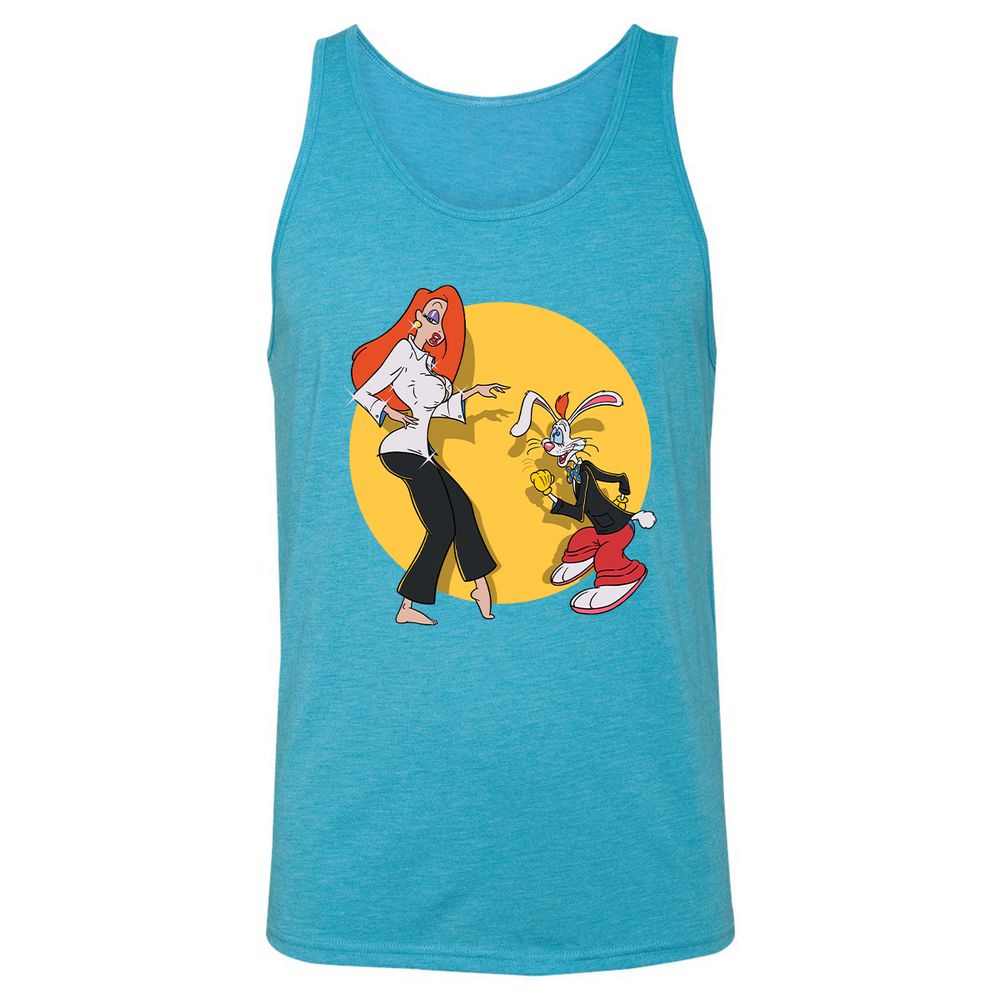 Unisex Jersey Tank - 13AC9NEK - Aqua Triblend - 3