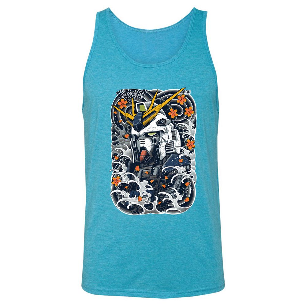 Unisex Jersey Tank - FM2EZGRL - Aqua Triblend - 3