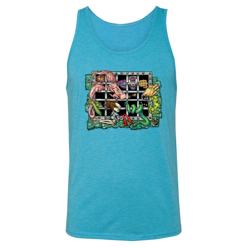 Unisex Jersey Tank - 4DWJ1735 - Aqua Triblend - 3