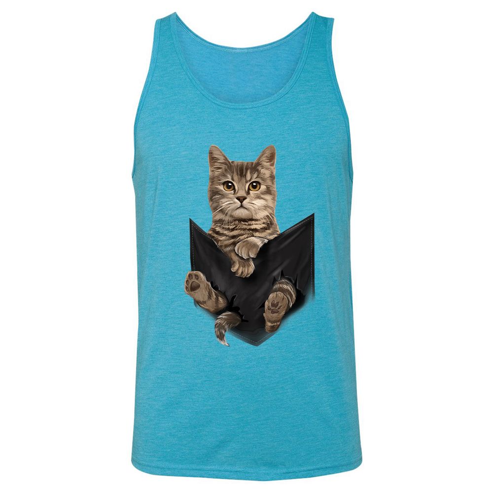 Unisex Jersey Tank - KLL94Y5F - Aqua Triblend - 3