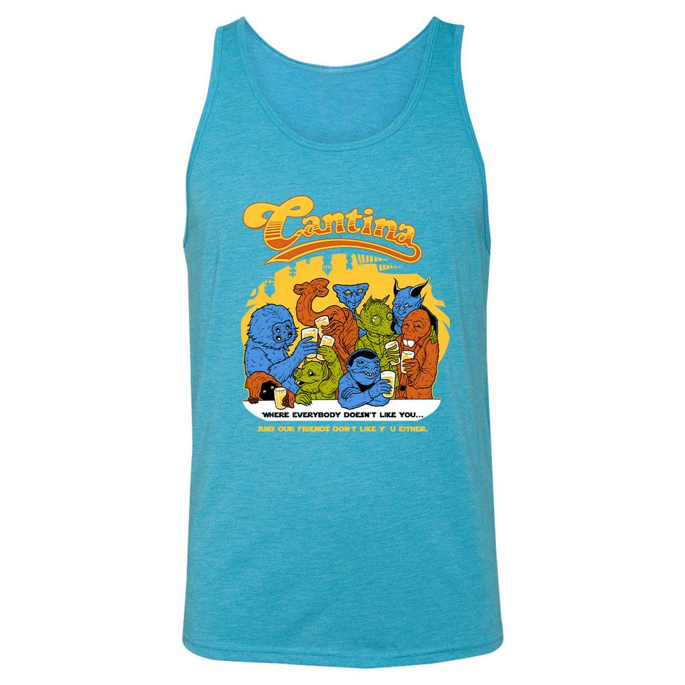 Unisex Jersey Tank - UVEN15DV - Aqua Triblend - 3