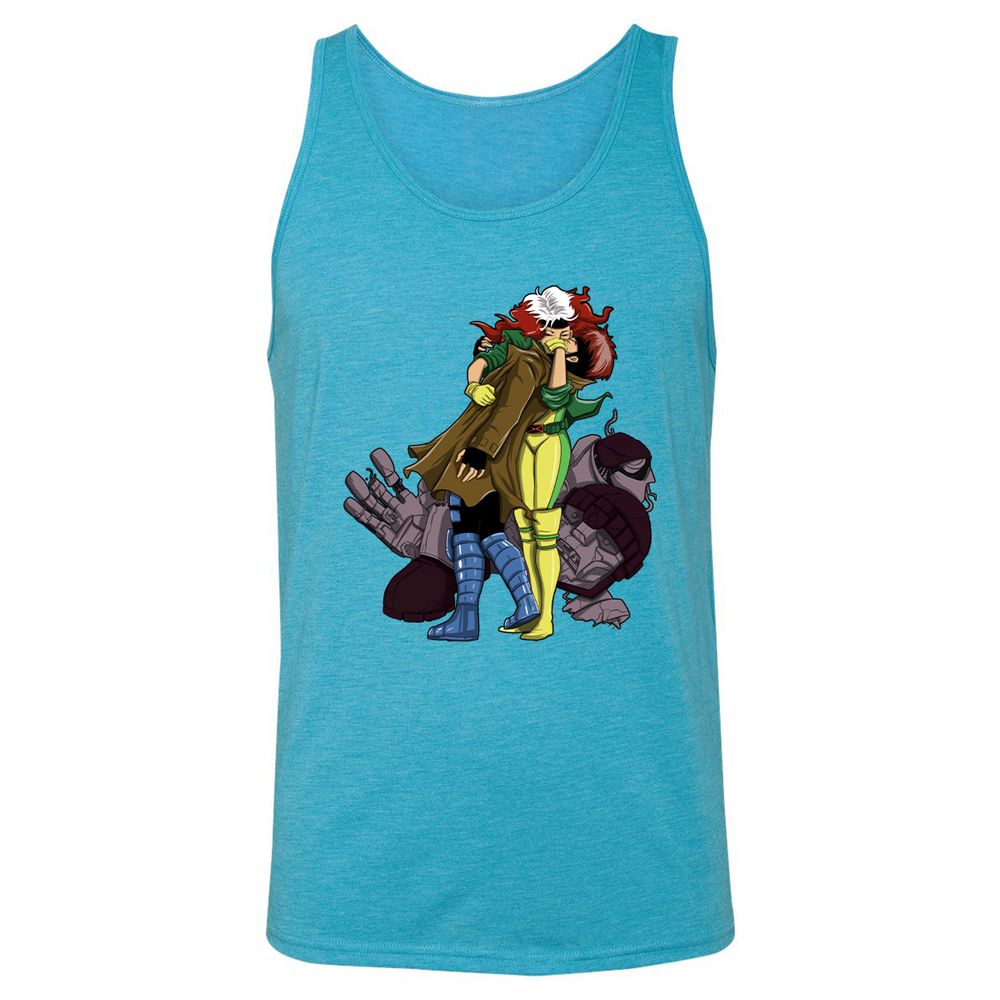 Unisex Jersey Tank - M419NLBL - Aqua Triblend - 3