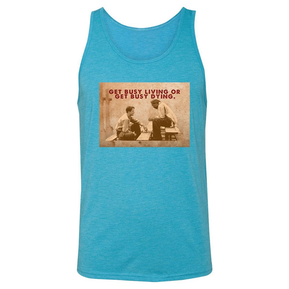 Unisex Jersey Tank - QMK3K9GT - Aqua Triblend - 3