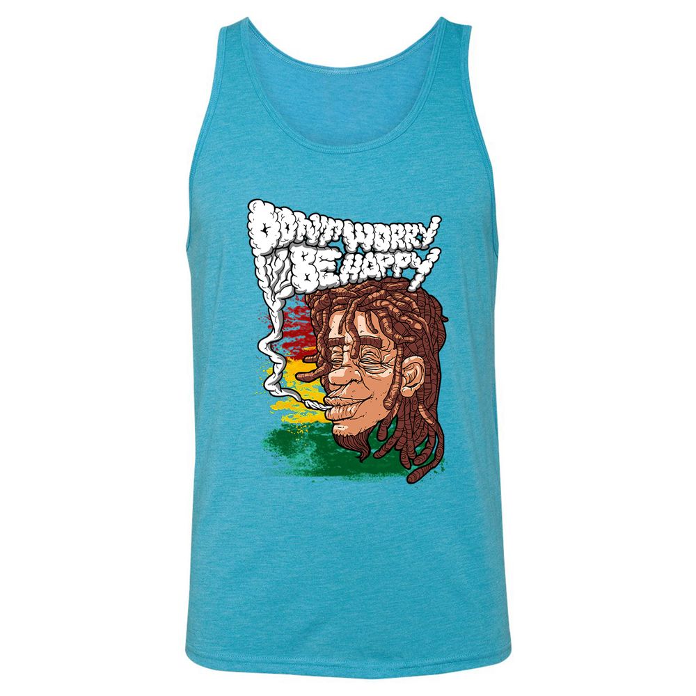 Unisex Jersey Tank - 6U95KU9T - Aqua Triblend - 3