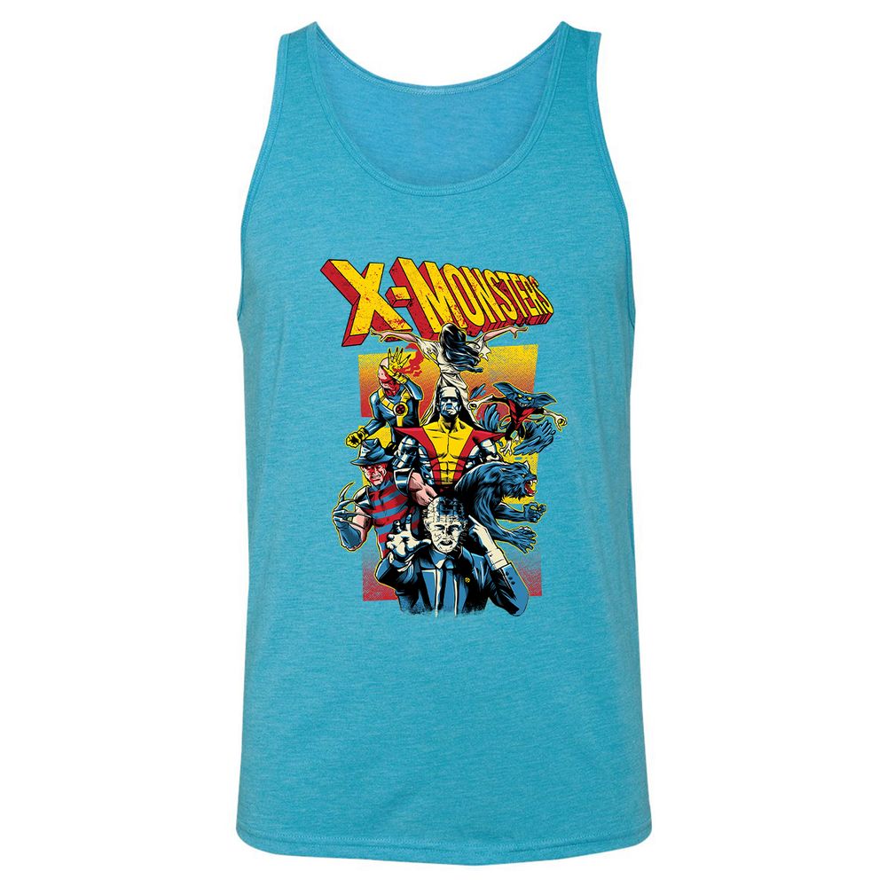 Unisex Jersey Tank - XMC913ZN - Aqua Triblend - 3