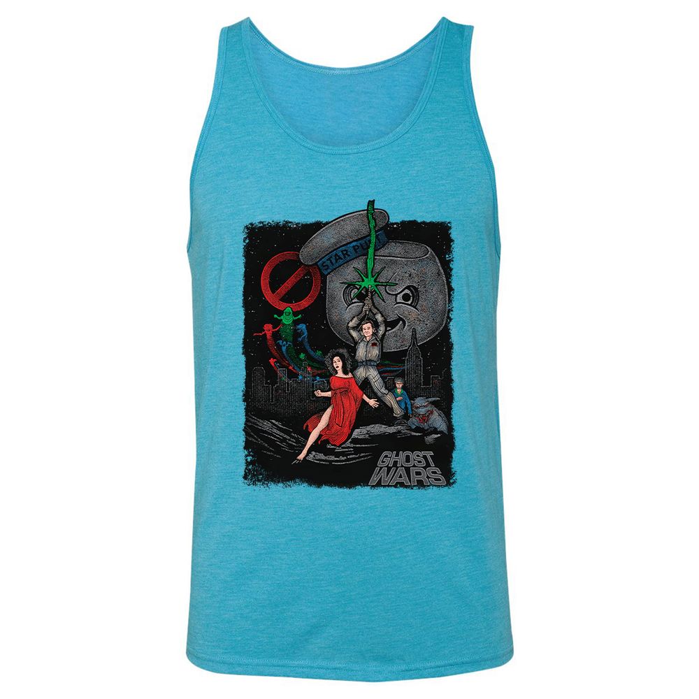 Unisex Jersey Tank - CJHCBJKN - Aqua Triblend - 3