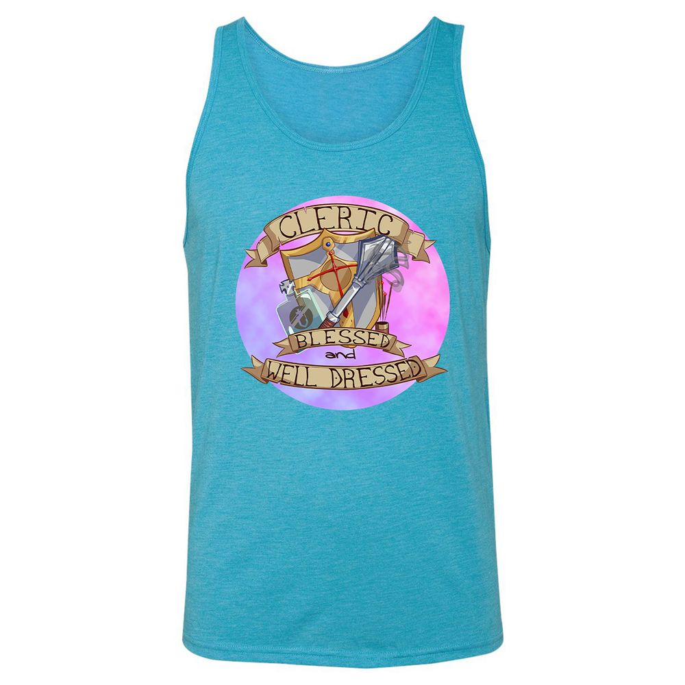 Unisex Jersey Tank - YXBBH84H - Aqua Triblend - 3