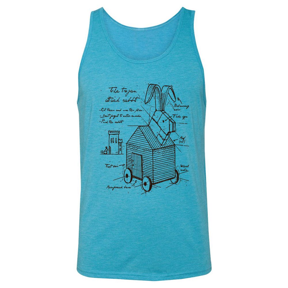 Unisex Jersey Tank - Q7NYSGFQ - Aqua Triblend - 3