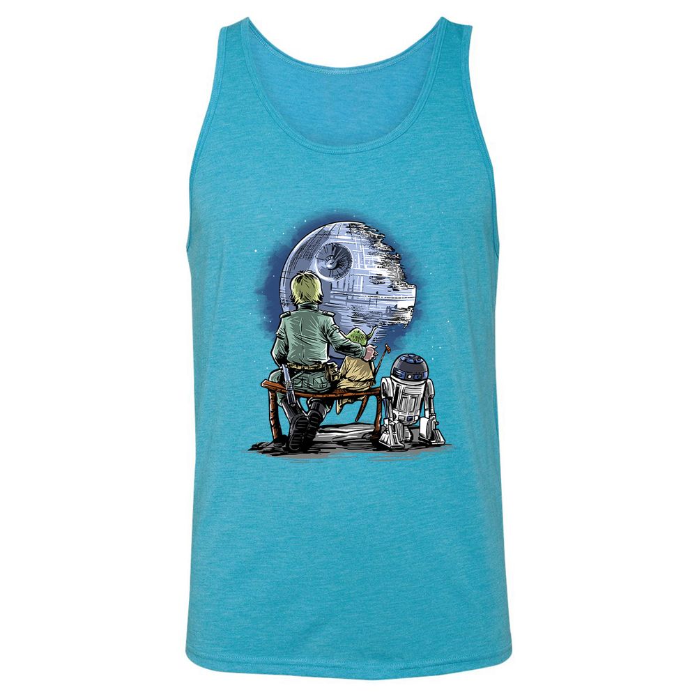 Unisex Jersey Tank - UM3WH9AL - Aqua Triblend - 3
