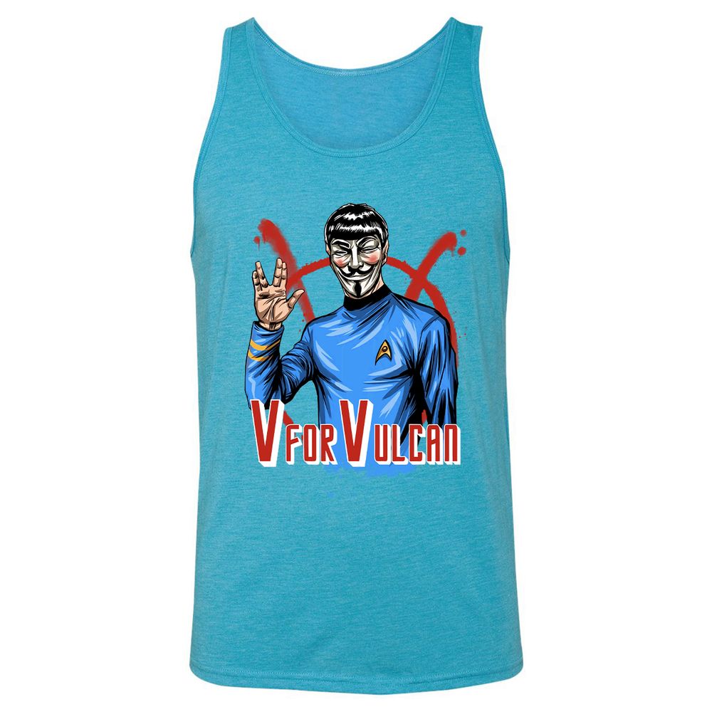 Unisex Jersey Tank - 7DPABXUC - Aqua Triblend - 3