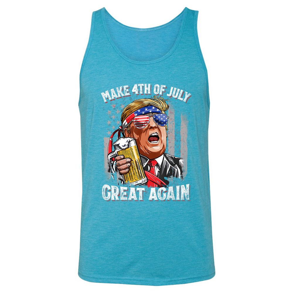 Unisex Jersey Tank - B9C2J87Q - Aqua Triblend - 3