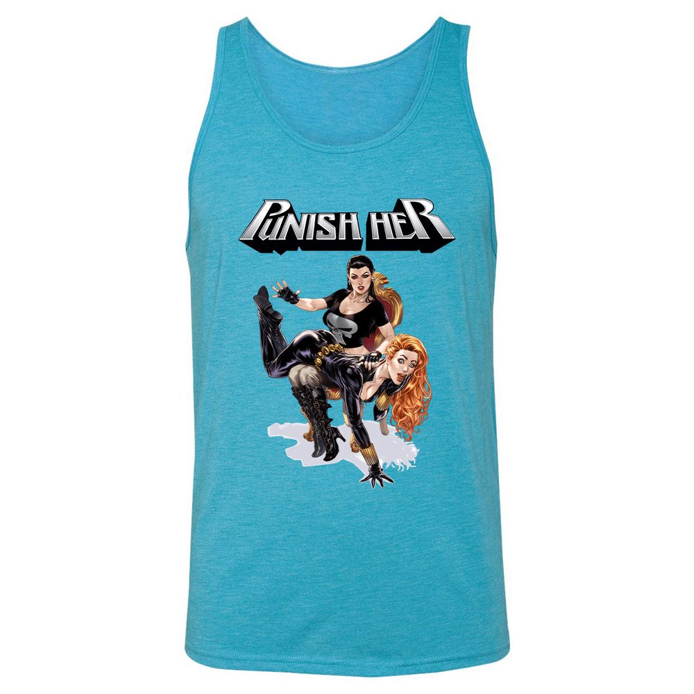Unisex Jersey Tank - DAHESTQZ - Aqua Triblend - 3