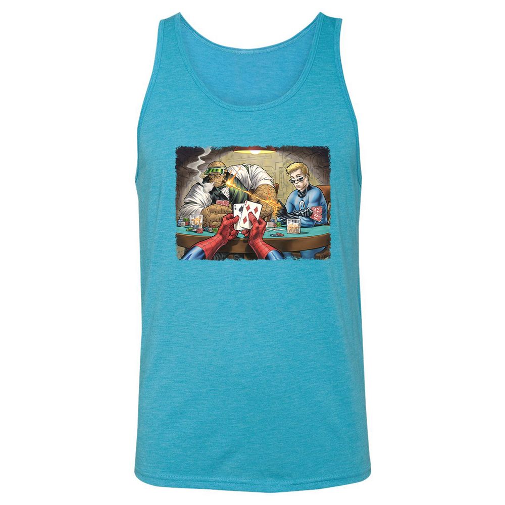 Unisex Jersey Tank - H1CTBKE2 - Aqua Triblend - 3