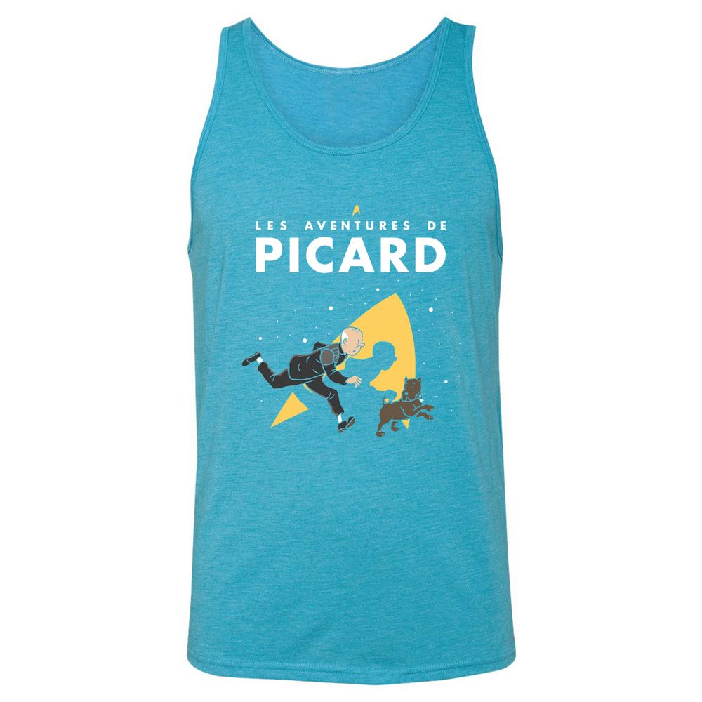 Unisex Jersey Tank - BWERLUGM - Aqua Triblend - 3