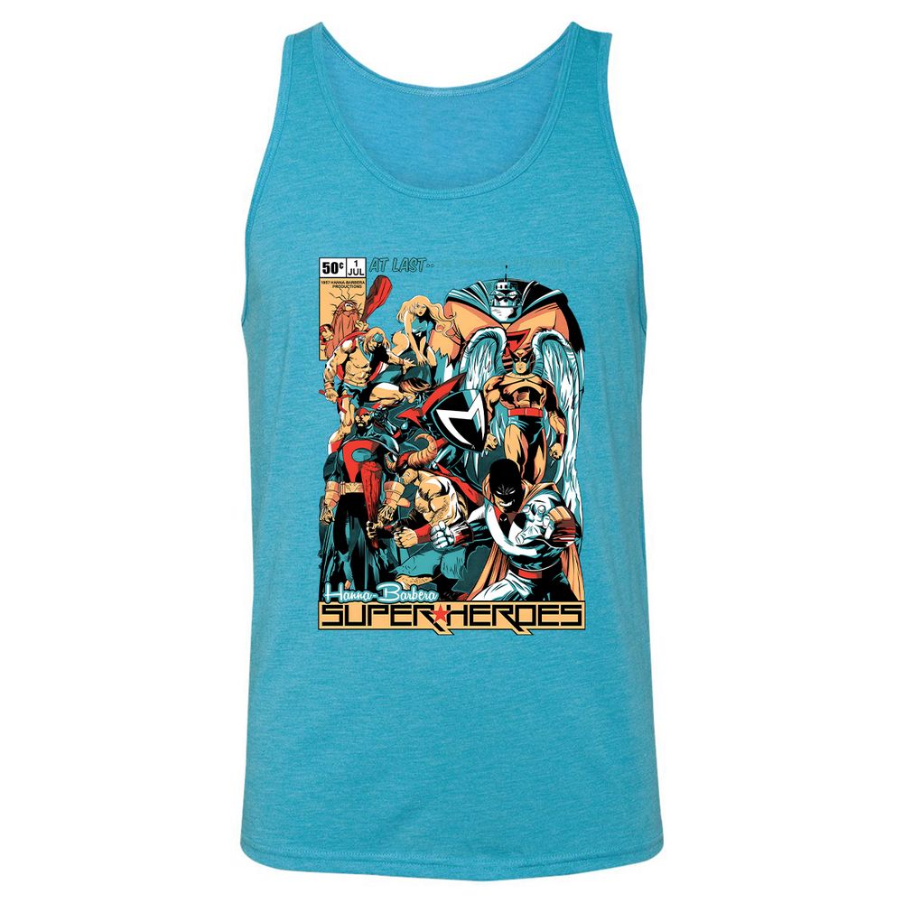 Unisex Jersey Tank - GC8RNG61 - Aqua Triblend - 3