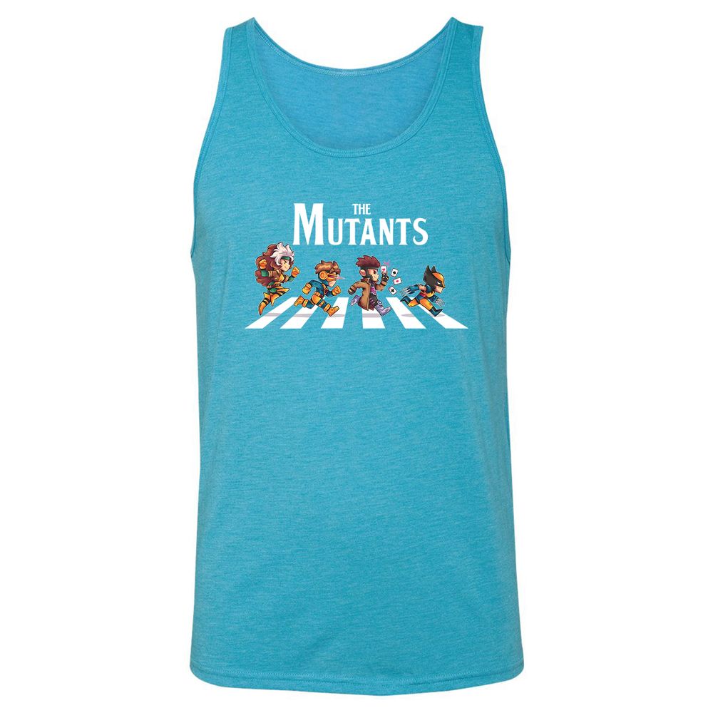 Unisex Jersey Tank - ANES3DZS - Aqua Triblend - 3