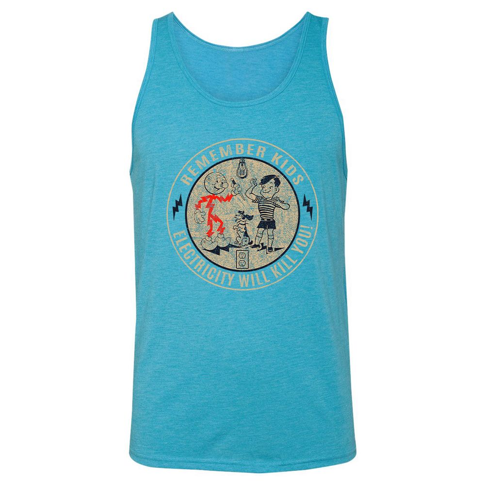 Unisex Jersey Tank - XN1GU6E9 - Aqua Triblend - 3