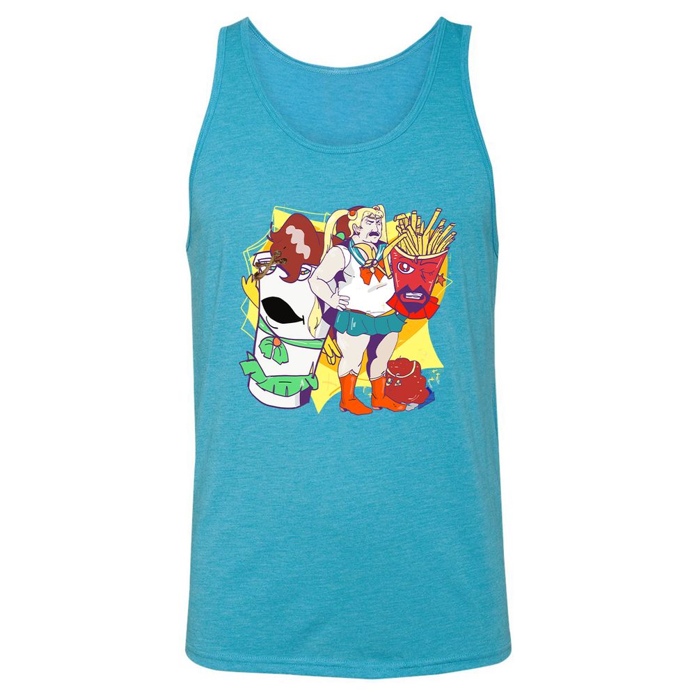 Unisex Jersey Tank - LH2936SV - Aqua Triblend - 3
