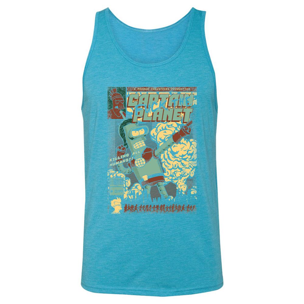 Unisex Jersey Tank - Z1LF8YAL - Aqua Triblend - 3