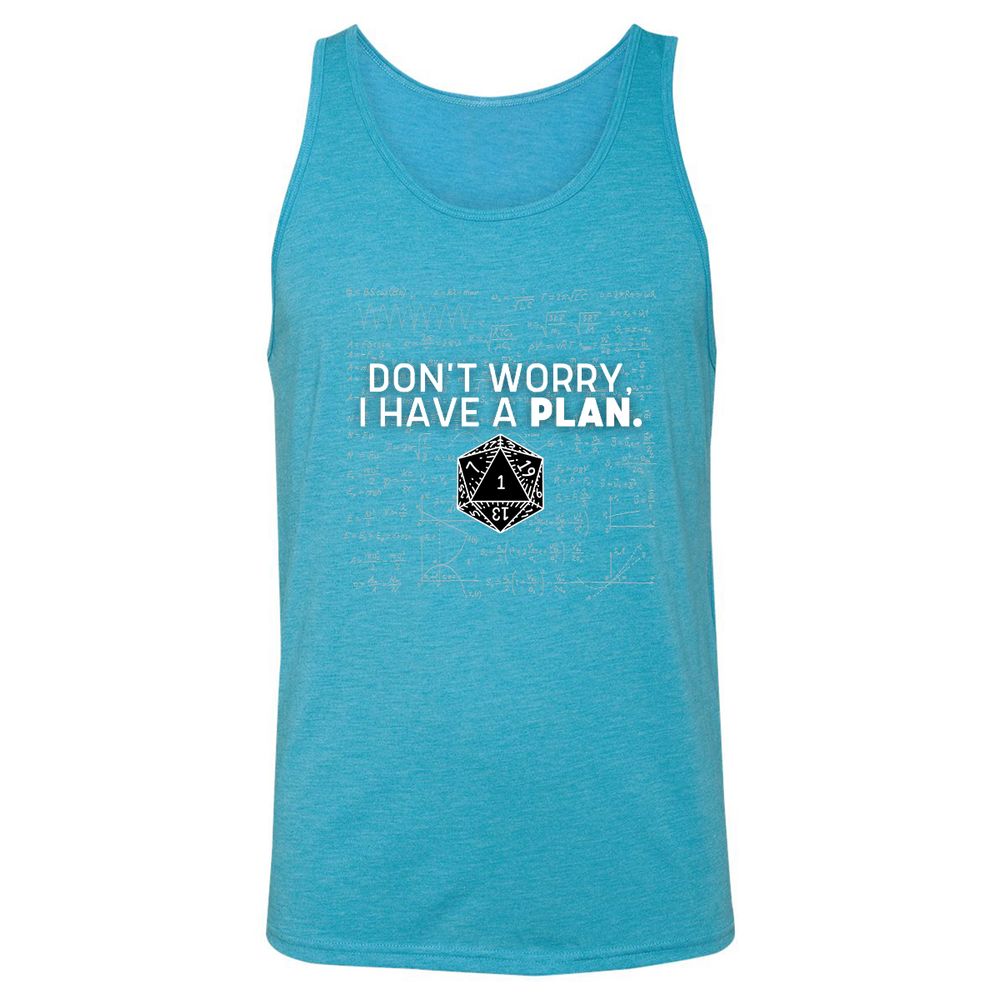 Unisex Jersey Tank - B8CQSXWR - Aqua Triblend - 3