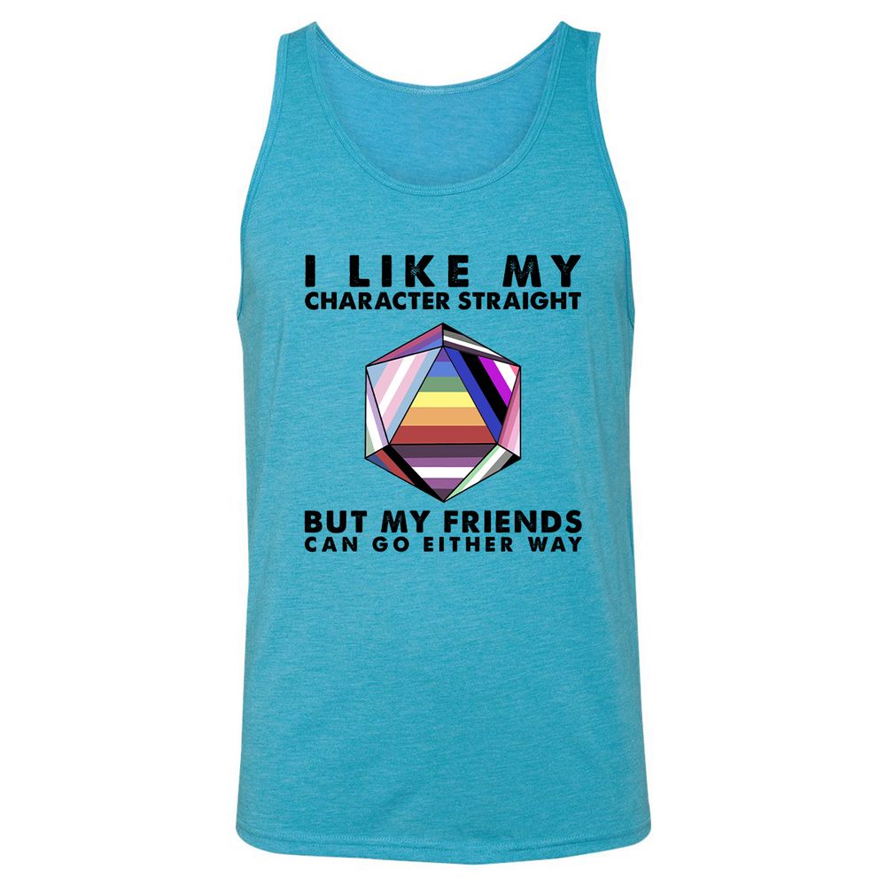 Unisex Jersey Tank - AQKASELD - Aqua Triblend - 3