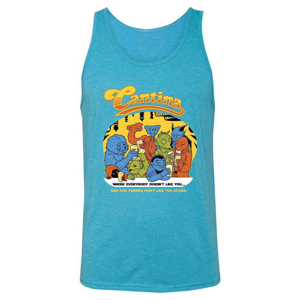 Unisex Jersey Tank - MFBYLSFN - Aqua Triblend - 3