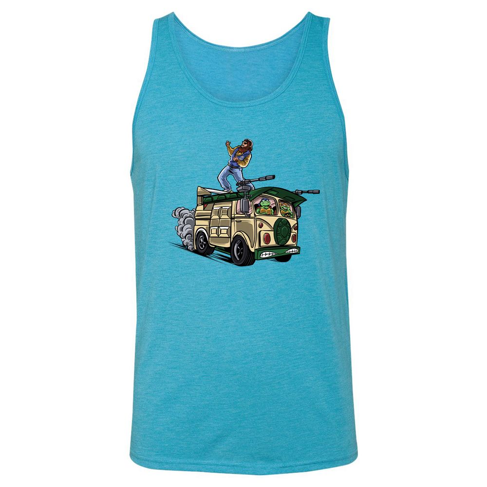 Unisex Jersey Tank - W9R81323 - Aqua Triblend - 3