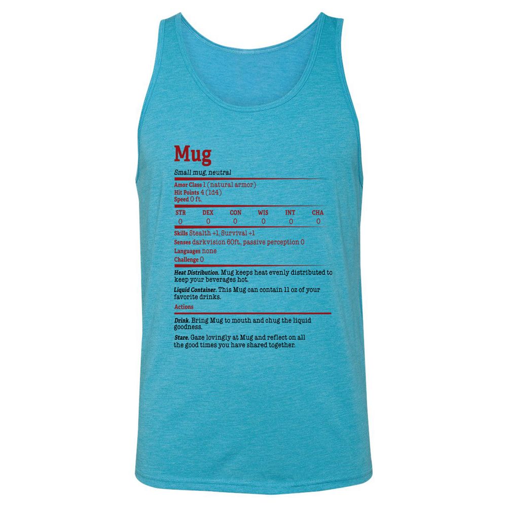 Unisex Jersey Tank - ACDTMKTC - Aqua Triblend - 3