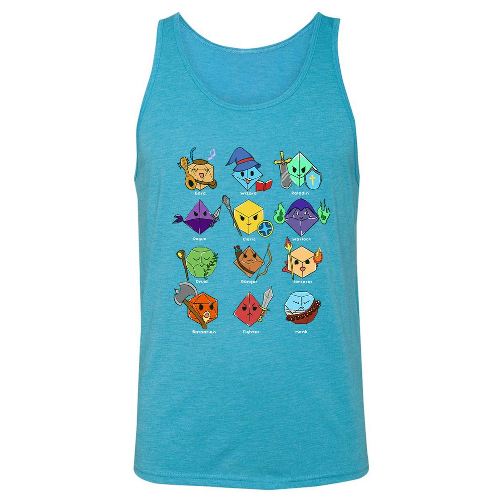 Unisex Jersey Tank - S38J2G6E - Aqua Triblend - 3