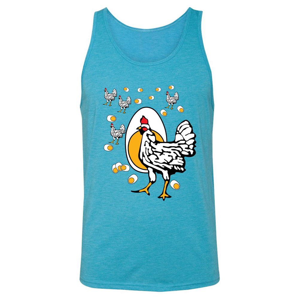 Unisex Jersey Tank - ABJSXZLJ - Aqua Triblend - 3
