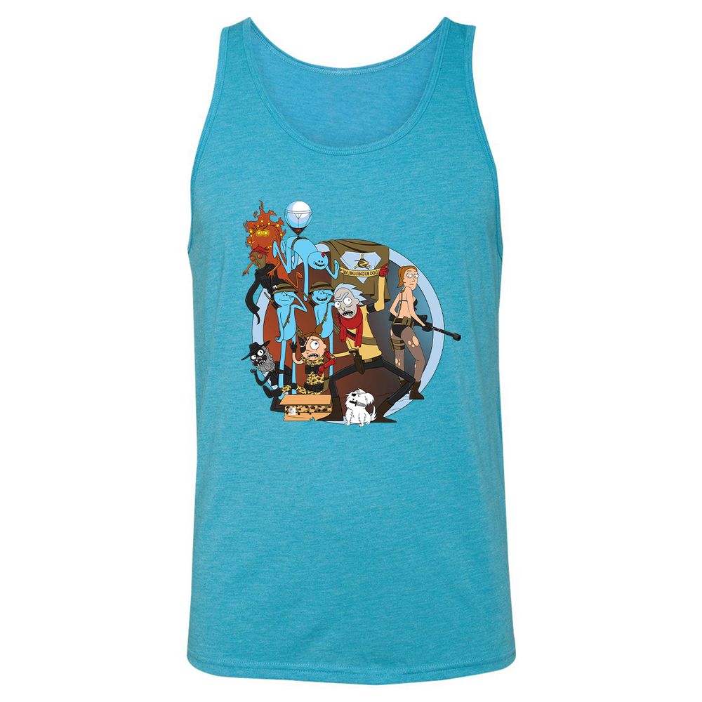 Unisex Jersey Tank - 4F2GYLNH - Aqua Triblend - 3