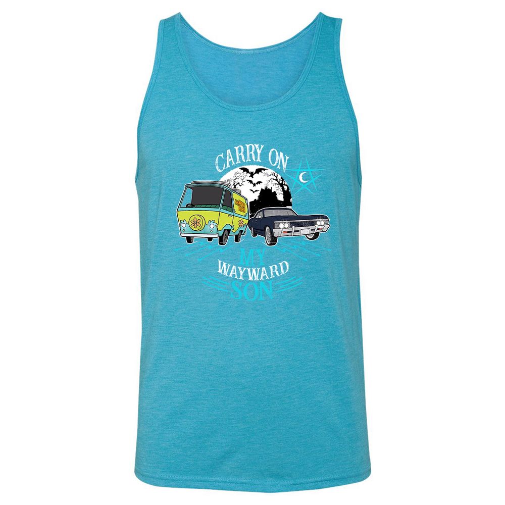 Unisex Jersey Tank - X1CE51QF - Aqua Triblend - 3