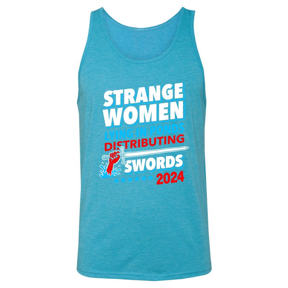 Unisex Jersey Tank - KJ5HGD63 - Aqua Triblend - 3