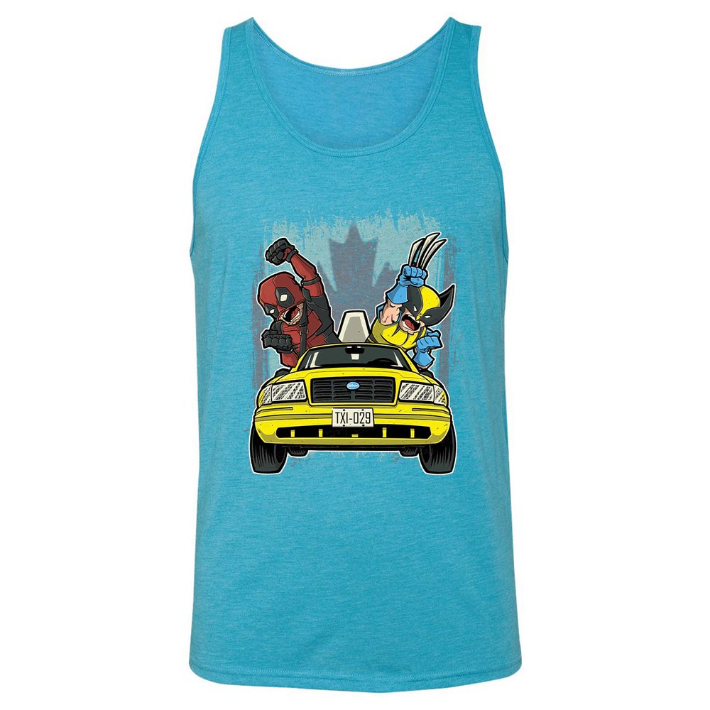Unisex Jersey Tank - V5EEZ41D - Aqua Triblend - 3