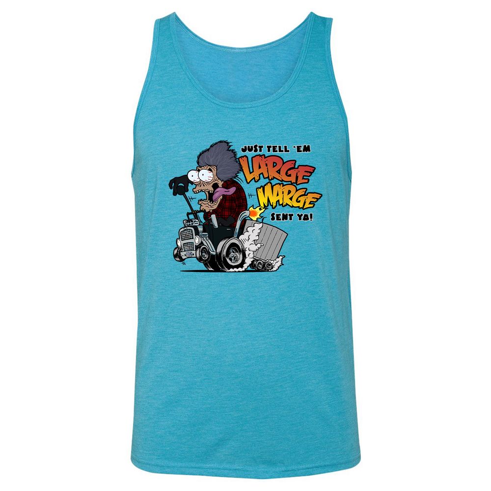 Unisex Jersey Tank - C6FCGCJY - Aqua Triblend - 3