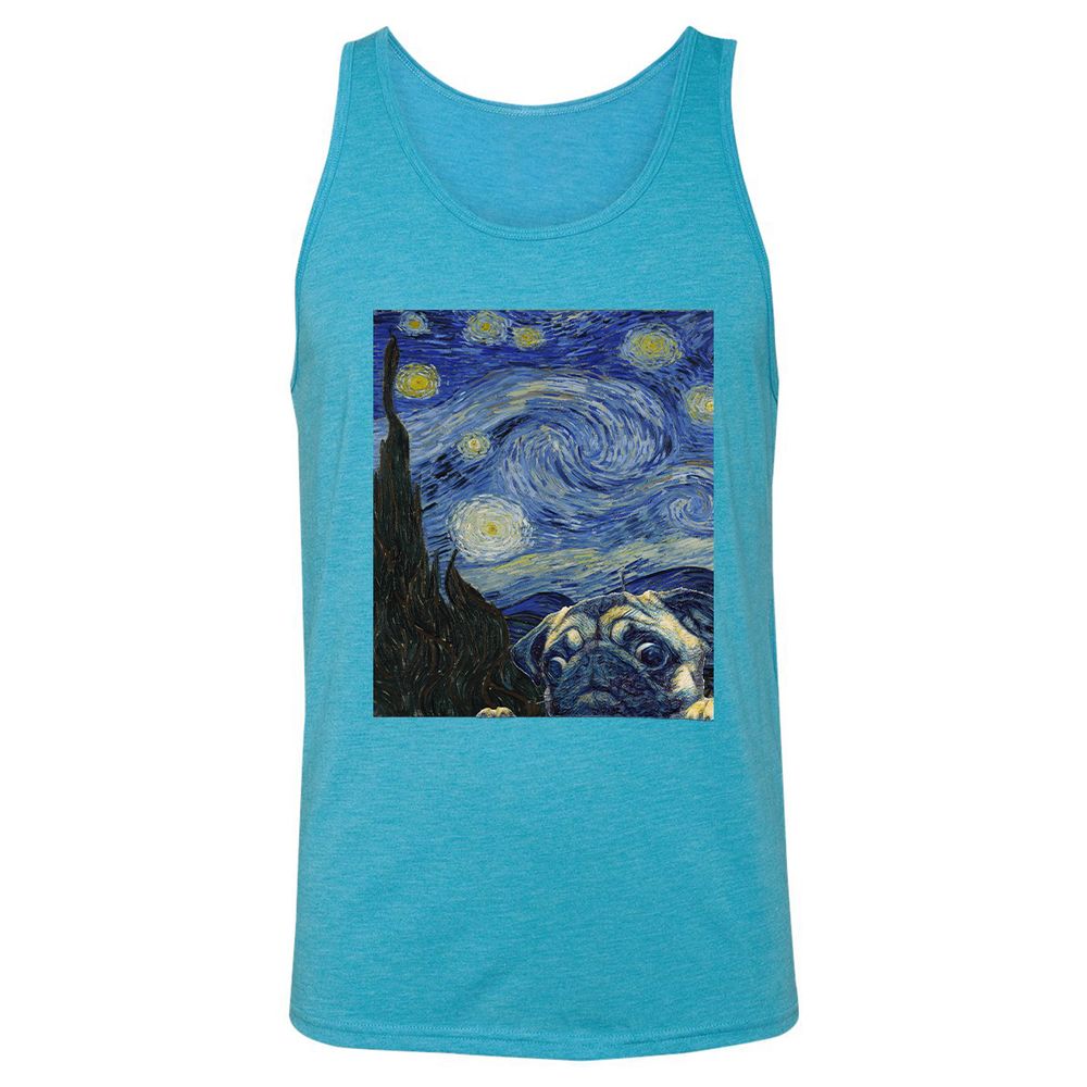 Unisex Jersey Tank - TJ4MQ823 - Aqua Triblend - 3