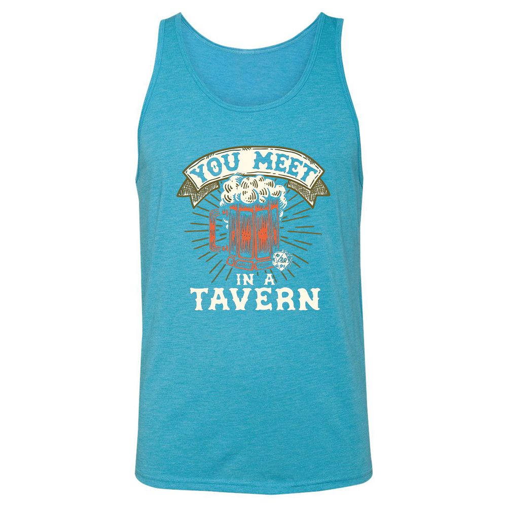 Unisex Jersey Tank - 383DFVEP - Aqua Triblend - 3