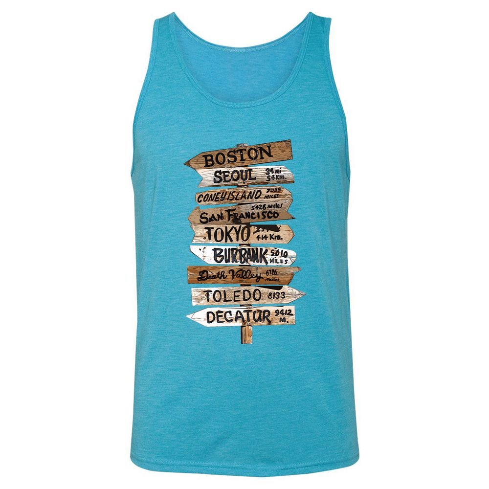 Unisex Jersey Tank - HEQ2X5LN - Aqua Triblend - 3