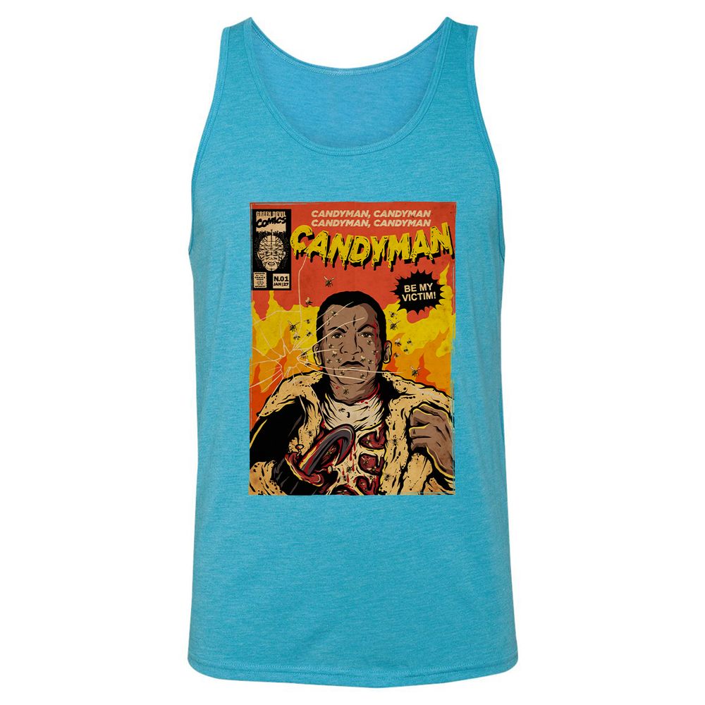 Unisex Jersey Tank - CV76TMHU - Aqua Triblend - 3