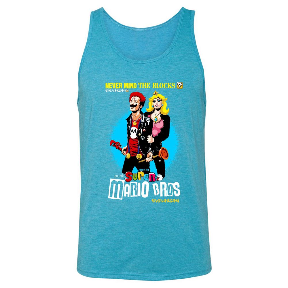 Unisex Jersey Tank - ZJGW2KAR - Aqua Triblend - 3