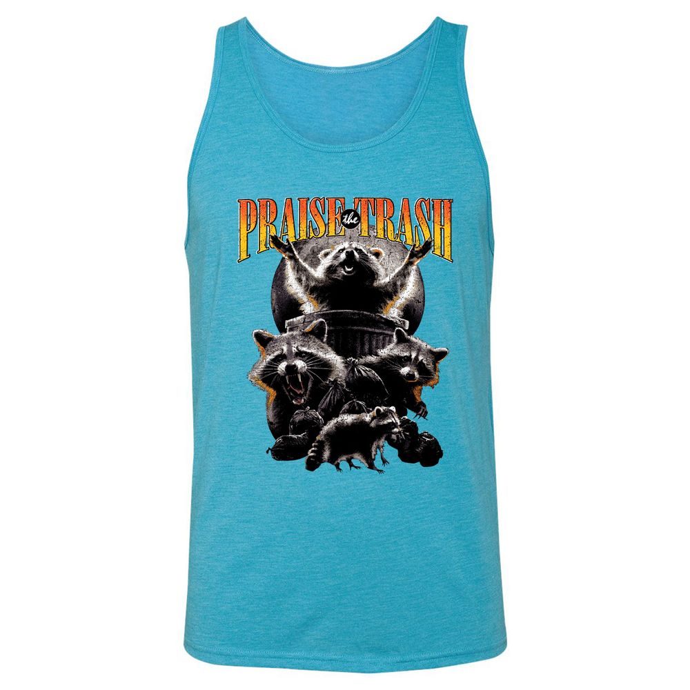 Unisex Jersey Tank - 4SBKHQLF - Aqua Triblend - 3