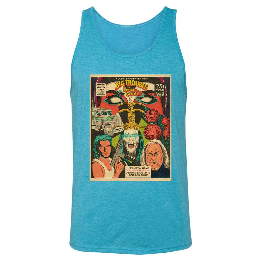 Unisex Jersey Tank - 9DB7TQLW - Aqua Triblend - 3