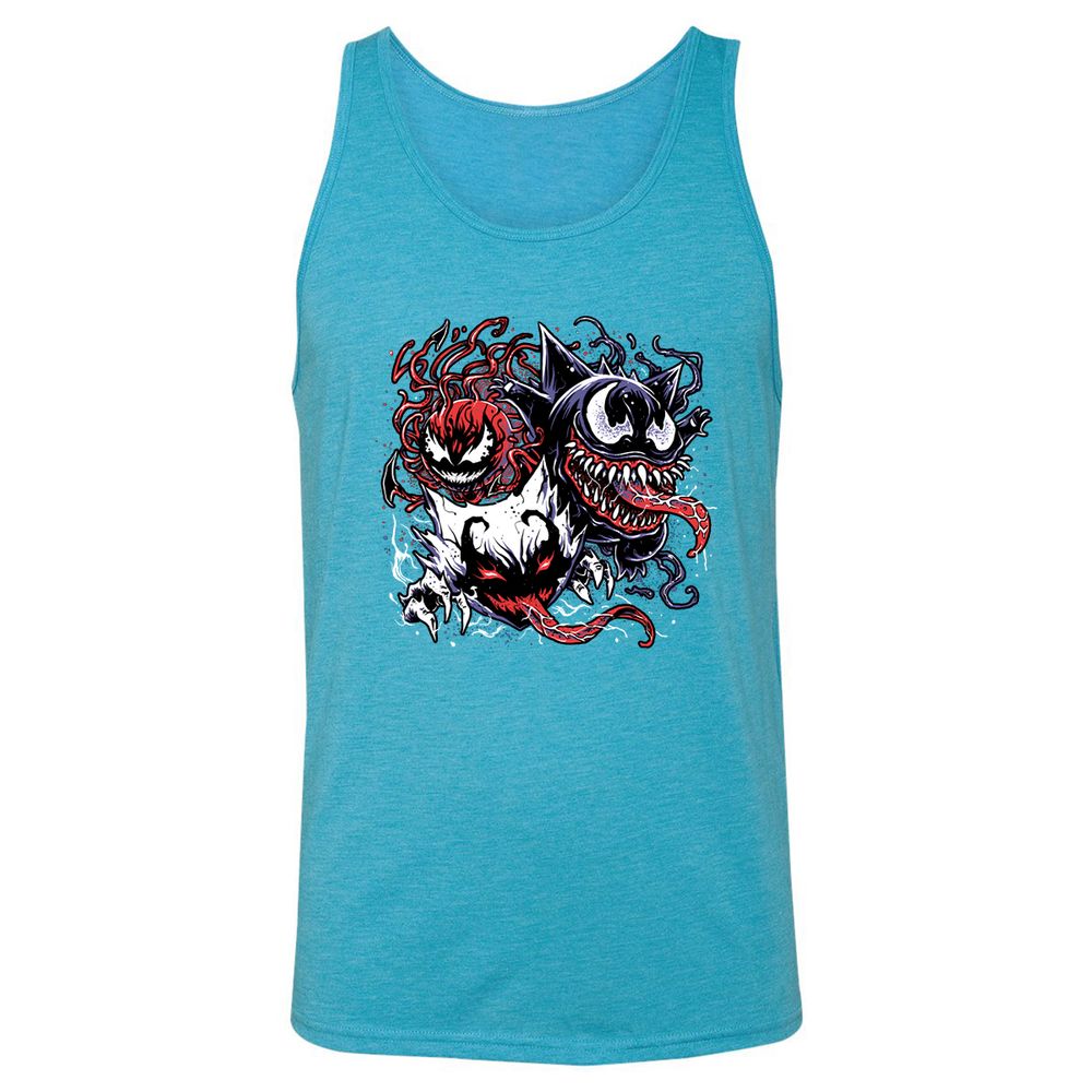 Unisex Jersey Tank - X1W6W4XU - Aqua Triblend - 3