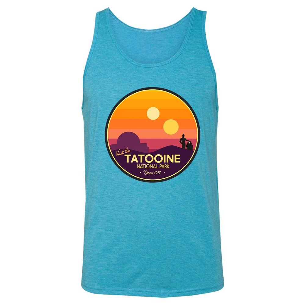 Unisex Jersey Tank - VVDB4TF6 - Aqua Triblend - 3