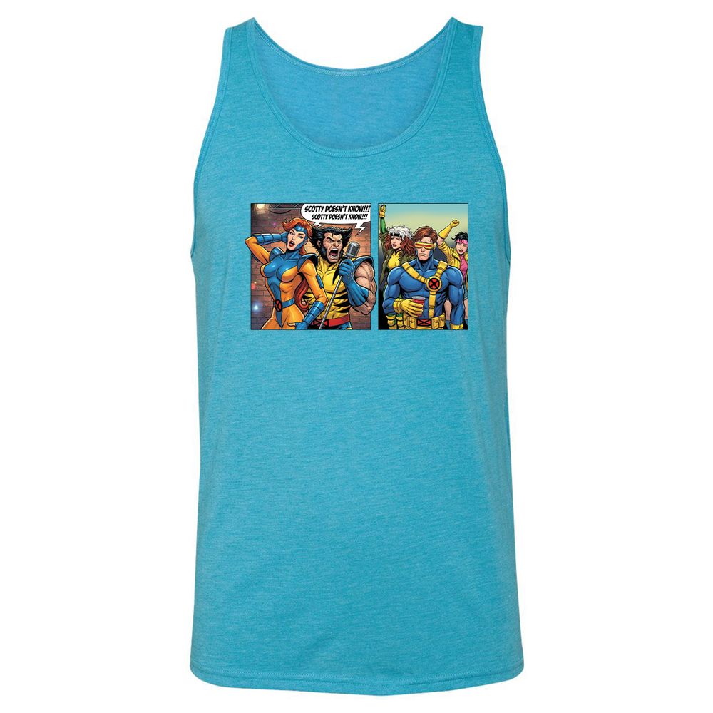 Unisex Jersey Tank - 83Q9LS5R - Aqua Triblend - 3