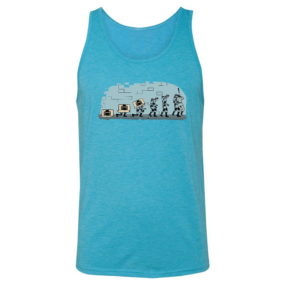 Unisex Jersey Tank - 2PW3EQAC - Aqua Triblend - 3