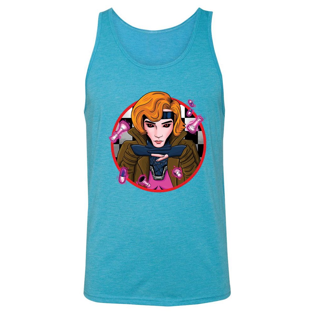 Unisex Jersey Tank - BGCS667Q - Aqua Triblend - 3