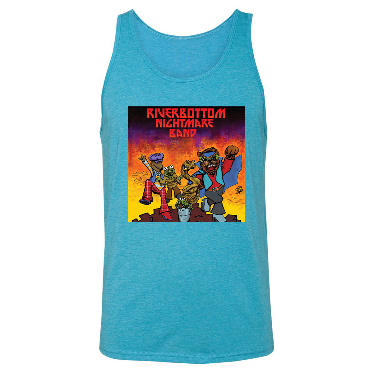 Unisex Jersey Tank - C973VP3C - Aqua Triblend - 3
